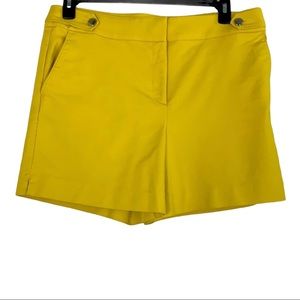 Loft High Waist yellow dress short pants size 12